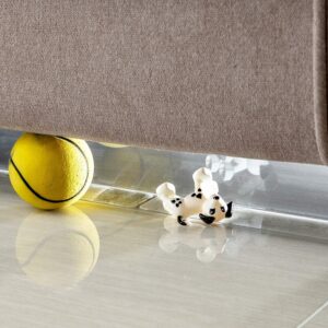 Bowerbird Clear Toy Blockers for Furniture - Stop Things from Going Under Couch Sofa Bed and Other Furniture - Suit for Hard Surface Floors Only